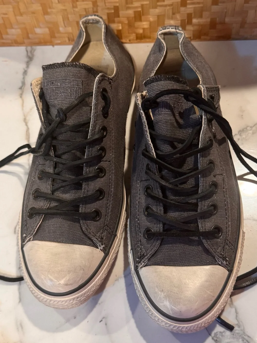 SOLD‼️Converse x John Varvatos Low-Top Canvas Sneakers Charcoal Gray 142950C - Picture 2 of 9